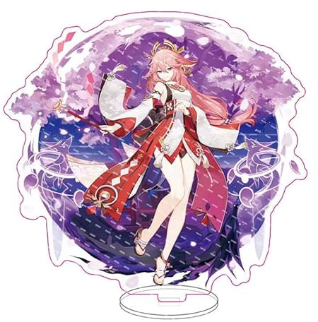 Genshin Impact Charakter Acryl Ständer Figur Genshin Impact Tischdekorationen Spiel Poster Charakter Stehplatten (YAE MIKO)