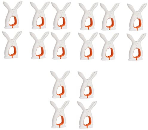 Ciieeo 16stücke Winddichte Clips Mit Hasenohr-Design Vielseitige Wäscheklammern Für Deckenfixierung Robuste Und rutschfeste Plastikklammern Für Effektives Trocknen
