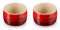 Le Creuset Lot de 2 ramequins ronds droits en grès 200 ml chacun Cerise