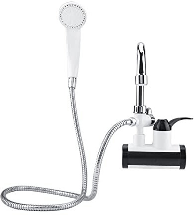 ANKROYU Rubinetto per Doccia, Scaldabagno Elettrico con Miscelatore per Doccia, Moderno, Acciaio Inossidabile, 3000 W, A Parete