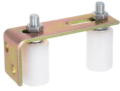 QUARKZMAN Guide de Rouleau de Portail Coulissant 2,4 avec Support en Forme de L pour Roues de Porte Coulissante Sur Rails en Acier en Angle et Rails Ronds - 1 Ensemble