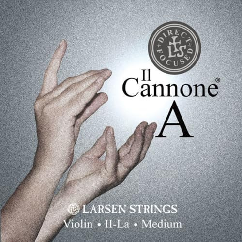 LARSEN STRINGS Violin Saiten II Cannone - 4/4 Violine - Medium - Einzelsaite A Direct & Focused, Multifilament-Fiber Nylonkern, Aluminium umsponnen, Spannung 5,4/11.88