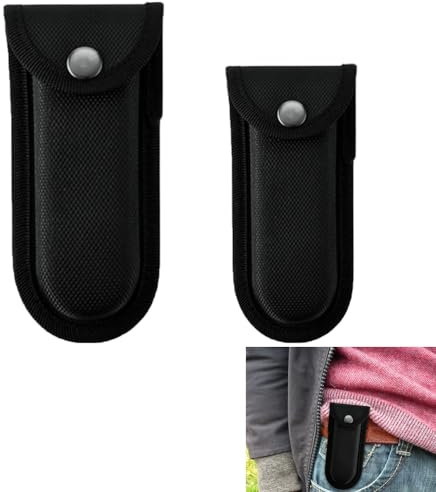 RXKFIGX 2 Piece Nylon Bag Pouch Case Pocket Holder Waist Pack Carry Plier Flashlight Tools Sheath Belt Loop Outdoor Camp Accessories Oxford Cloth Sheath Sheath Tool Holsters