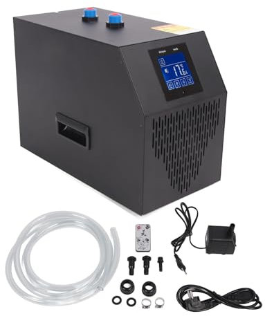 Sxhlseller 42Gal Aquarium Kühler mit Touchscreen und Romote Steuerung, Durchlaufkühler Set, Wassertank-Kühler-Kühlsystem für Fischriffgarnelen (EU-Stecker 220 V)