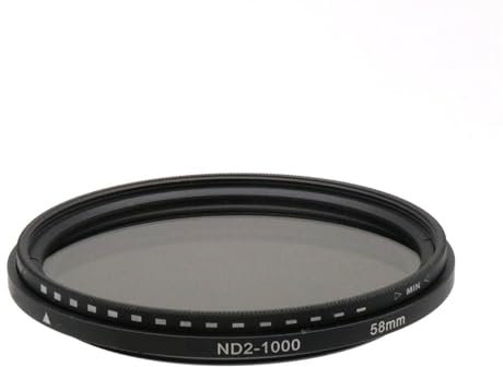 Filtro ND variabile da 58 mm ND2-1000, 10 livelli regolabili da ND2 a ND1000, for obiettivi con filettatura del filtro da 58 mm