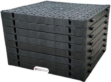 Plastic Gravel Grid 8 x (2m²) - Durable Driveway Mats for Lawn & Garden Path, Grass Stabiliser Gravel Grids, Plastic Grass Mats For Shed Base, Garden Grid Paver for Greenhouse, Deck, Grass Turf (8)