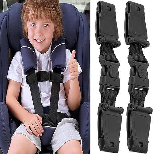 RCVEVCY 2 Stück Abschnallschutz Kindersitz, Autositz Brustgurt Clip,Gurtsicherung Kindersitz Autositz für Autositze Kinderwagen Kinderhochstühle Fahrradsitze