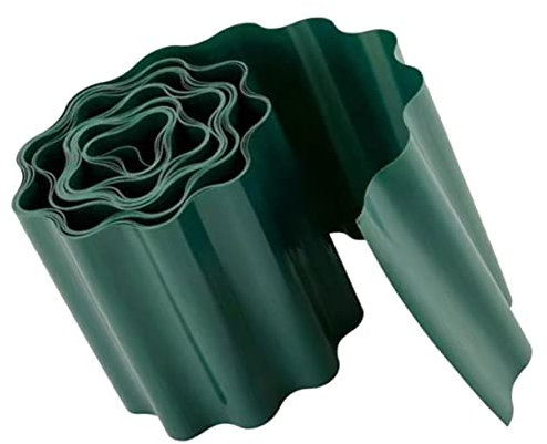 KONTONTY Gartenzaun kunststoffzaun bettumrandung wegda beetkante holzreste Randbeschnitt Pflanzenzaun Gehwege Grenze Balkonzaun Balkoneinfassung Einfassungszaun aus Kunststoff Plastik Green