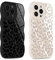 Xylota 2 Stück Handyhülle für iPhone 15 Pro 6,1 Hülle mit Muster Aesthetic Leopard, Niedliche Curly Wave TPU Design Case für Mädchen Frauen, Weiche Silikon Bumper Stoßfest Schutzhülle Cover, 01
