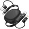 YTLUSN PD60W Cargador USB Multiple 5 en 1 Cable de Carga Retráctil Universal USB A/C a USB C/Lightning sincronización de datos con iphone 16/15/14/13/Android/Tablets/Galaxy/Carplay (1)