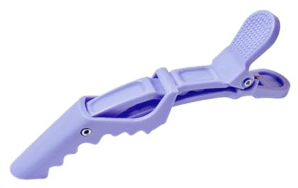 Hrlace 6 Stück Haarklammern Friseurbedarf Krokodil Haarspangen Abteilklammern Friseur Haarclips zum Stylen und Schneiden Professionelle Styling Haarklammer für Dickes & Dünnes Haare Lila