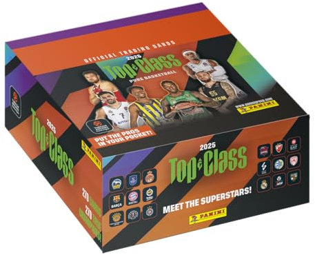 2024/25 Turkish Airlines EUROLEAGUE PANINI Top Class Official Card Collection Boîte de 24 Pochettes (8 Cartes par Pochette)