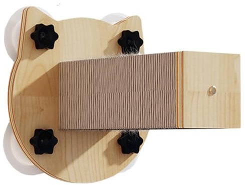 Wall Cat Climber, 4 Suction Cup Heavy Duty Cat Ladder, Anti-Slip Pet Scratcher, Space Saving Kitty Hammock and Climbing Perch for Small and Medium-Sized Cats