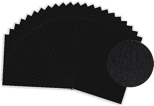 Sumico Tonzeichenpapier DIN A4 100 BogenI Bastelpapier 130g/m² I dickes Ton-Papier zum Basteln & Malen I Bastel-Pappe umweltfreundlich verpackt I Tonkarton bunt für Kinder (Schwarz)
