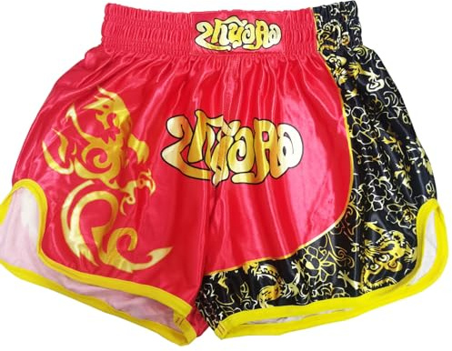 ZUYPSK MMA Kinder Boxing Shorts Muay Thai Boxshorts Short for Kids Jungen Kurze Hose Kickboxen Kampfsport Klassisch Schmal Geschnitten Fitness Sportswear