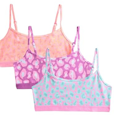 NEXT Mädchen Kurz-Tops, 3er-Pack Pink/Purple 122-128