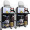 Car Seat Organiser Car Back Seat Kick Protector Mats With Food Tray Touch Screen Tablet Holder Storage Pockets Storage Sunglass Holder Organizer Waterproof Cars Seats Organizer for Kids, Black/2 Pack