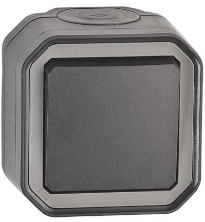 Profi Schalterserie Feuchtraum Aufputz bis IP 55 in modernem anthrazit, Schalter und Steckdosen sind alle horizontal und vertikal montierbar, modern - schnell - flexibel (Wechselschalter)