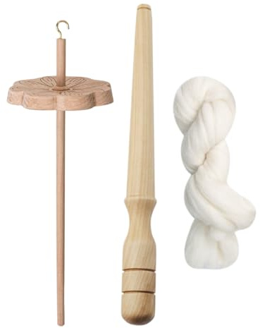 Uhngw Holzspindel – Drehen Sie das Roving in die Garnspindel, Bastelwerkzeuge zum Nähen, Häkeln, Stricken, Weben, Projekte, Kreationen