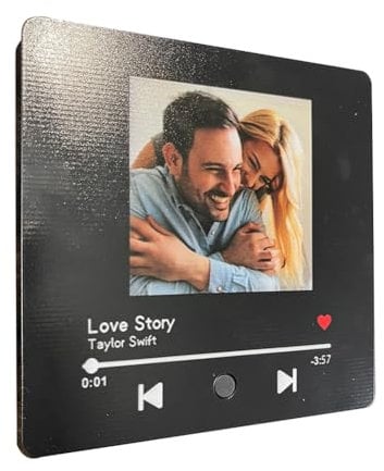 Jrudjsnhhty Photo Music Box Fridge Stickers for Music Lover Replaceable Photo Couple Present Personalized Music Fridge Sticker Can Play Songs Refrigerator Magnets B