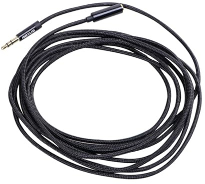 TEHAUX Cavo Prolunga Audio Stereo Maschio-Femmina Metri Nero Compatibile con Dispositivi Aux e Cuffie Rivestimento in Alluminio e Filo di Estensione per Musica Facile e Veloce