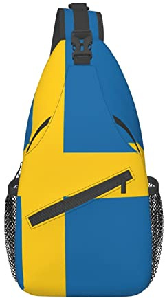 Brusttasche Flagge Von Schweden Männerhandtasche Leichte Wasserdicht Taschen Sling Daypacks, Für Outdoor, Klettern, Radfahren