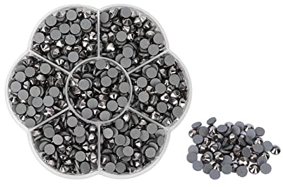 1000 Stück Strasssteine, Hotfix-Strasssteine, Nagel-Strasssteine, glänzend, transparentes Glas, dekorativ, DIY-Nagelkunstzubehör für Mädchen und Frauen, Kleidung, Nagelkunst (JM201 Mineralasche)