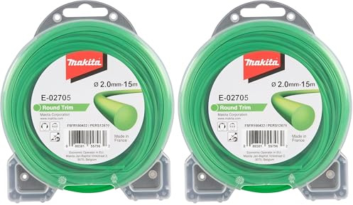 Makita Fil rond Round Trim MAKITA 2 mm x 15 m - E-02705 (Lot de 2)