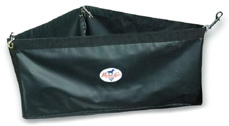 Professionals Choice Eckfutterstation für Pferdeanhänger, 33 x 26 x 23 x 11 cm, Schwarz