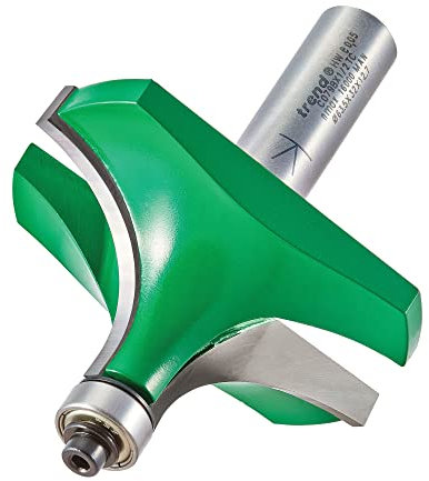 Trend CraftPro Bearing Guided Ovolo Router Cutter, 1/2 Inch Shank with 25.4mm Radius and 32mm Cut Length, Carbide Tipped, C079BX1/2TC