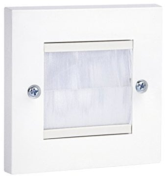 Philex 70435W Single Width Cable Faceplate - White