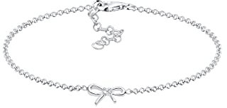 Elli DIAMONDS Bracelet Femmes Noeud avec Diamant (0.015 ct.) en Argent Sterling 925