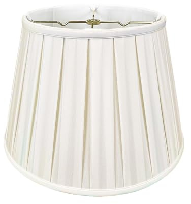 Royal Designs Empire Lampenschirm mit englischen Falten, Weiß, 10 x 14,5 x 10