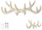 Comfify Vintage Cast Iron Deer Antlers Wall Hooks Antique Finish Metal Clothes Hanger Rack w/Hooks | Includes Screws and Anchors | in Antique White|