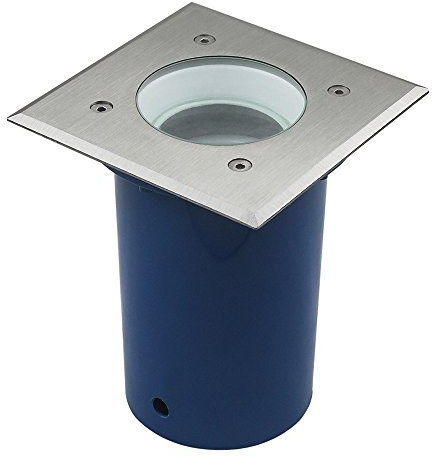 NCC-Licht Bodeneinbaustrahler ECKIG 16cm groß GU10 IP67 überfahrbar & schwenkbar durchschleifbar ohne Leuchtmittel