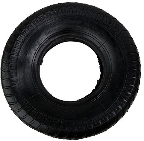 Kolor Schubkarre Reifen 4.80/4.00-8 4 Gewebelagen, Schwarz, Gummi, Schlauchlos, 210 kg Tragfähigkeit, 4.8 Zoll Durchmesser