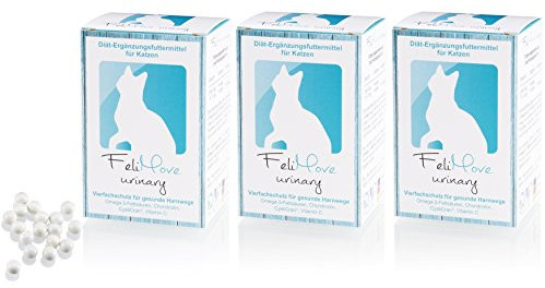 FeliMove Urinary, Dreierpack (3 x 100 Kapseln), für Katzen mit Struvit/Fus/FLUTD/Cystitis, zur Ansäuerung des Harns