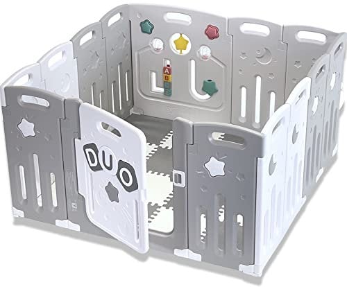 Venture All Stars DUO Lite Baby Laufstall - Mehrfach ausgezeichneter Spielplatz für Babys und Kleinkinder - Beinhaltet Spielmatte & Aktivitäts-Panel