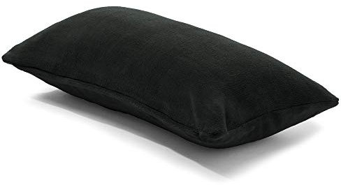CelinaTex Xanio Dekokissen mit Innenkissen 40 x 60 cm schwarz Coral-Fleece Sofakissen Mikrofaser Kuschelkissen
