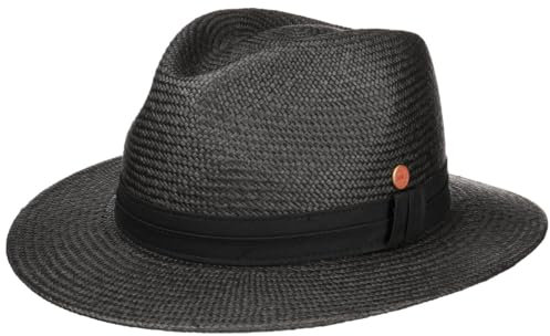 Mayser Gero Panamahut Panamastrohhut Sommerhut Sonnenhut Strohhut Damen/Herren - Made in The EU Frühling-Sommer Sommer - 56 cm schwarz