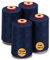 New brothread - 28 Optionen - 4 Große Konen 5000M Allzweck Polyester Nähgarn 40S/2 (Tex27) zum Nähen, Quilten, Patchwork, Serger und Overlock - Mid Night