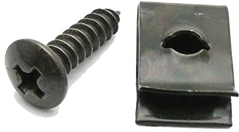 20 Sets Auto-Stoßstangenschutz, Befestigungsschrauben, U-Typ, Befestigungsclips, Schrauben und Mutter-Clip-Set, 20 Muttern und Bolzen Kits