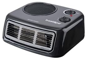 Bastilipo - Termo ventilador horizontal, chasis metálico, color negro, TLM-2000G