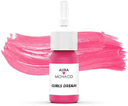 AURA Monaco Permanent Make Up Farbe PMU Farbe Microblading Farbe Powder Brows Pigment REACH-konform dermatologisch getestet made in DE Bubble Gum Lippen Farbe Tattoo Farbe (Girls Dream)