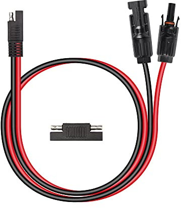 CERRXIAN 10AWG SAE auf Stecker & Buchse Adapter 10AWG Kabel mit SAE Stecker für Wohnmobil Panel Solar 50cm / 1.6ft