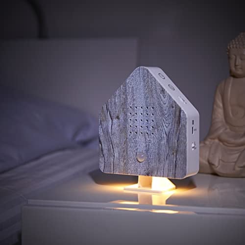 Northpoint Nature Sound Box Vogelgezwitscher Vogelgeräusche Box Motion Sensor Vogelgeräusche Licht Wiederaufladbar mit Wandhalterung Weathered Birke Cottage