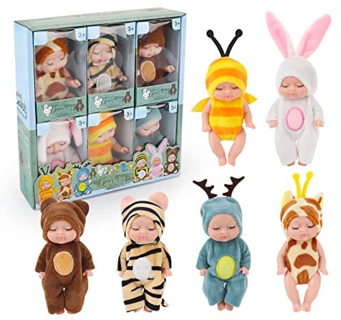 Fiotha Muñecas Reborn, bebés de Silicona, Realista, Suave al Tacto, Cuerpo Flexible, para niños de 1 a 3 años