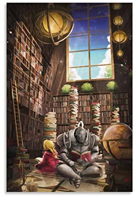 SIPMAN Fullmetal Alchemist Leinwanddruck, Heimdekoration, Poster für Zimmer, ästhetische Wandkunst, Poster, Rahmen, 30 x 45 cm