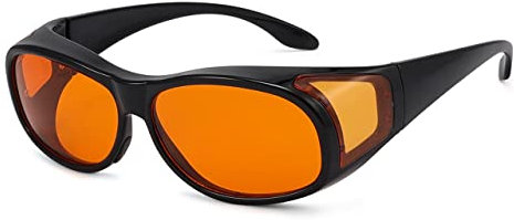 Eyekepper Anti Luz Azul Gafas de Lectura Gafas de ordenador Con lentes adicionales Lente naranja Gafa de seguridad Montura sobre gafas - Negro