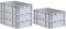 PROREGAL SuperSparSet 5x Eurobox NextGen Grip | HxBxT 17x40x60cm | 34 Liter | Griffe geschlossen | Grau | Eurobehälter, Transportbox, Transportbehälter, Stapelbehälter